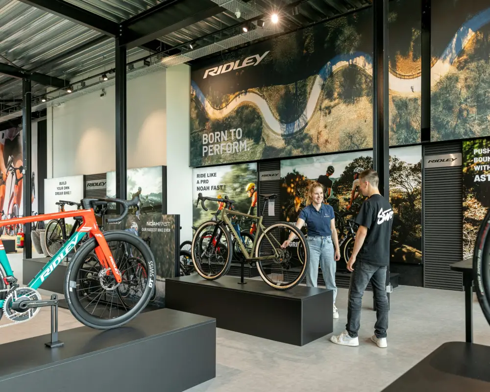 Groot assortiment sportieve fietsen