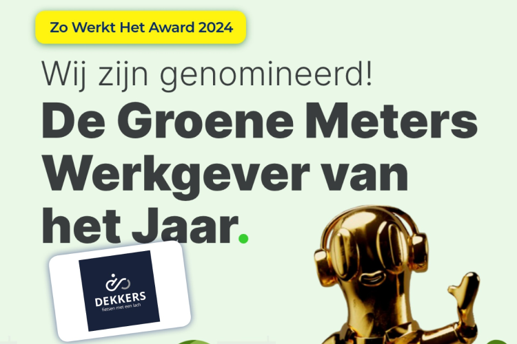 Wij zijn genomineerd voor de Groene Meters Werkgever van Nederland